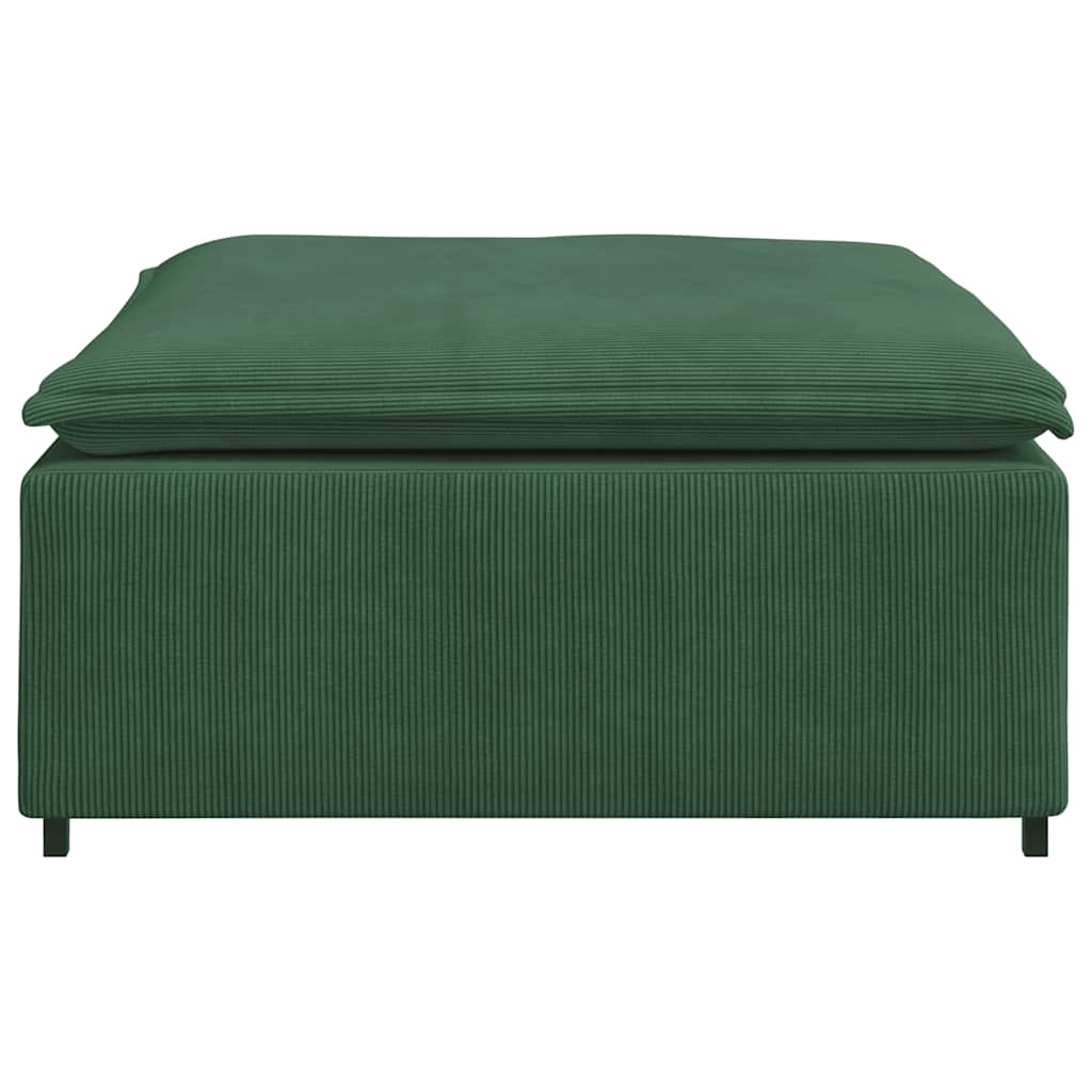 Modulo Poggiapiedi Divano Modulare Verde Scuro 100x100x48 cm 4104502