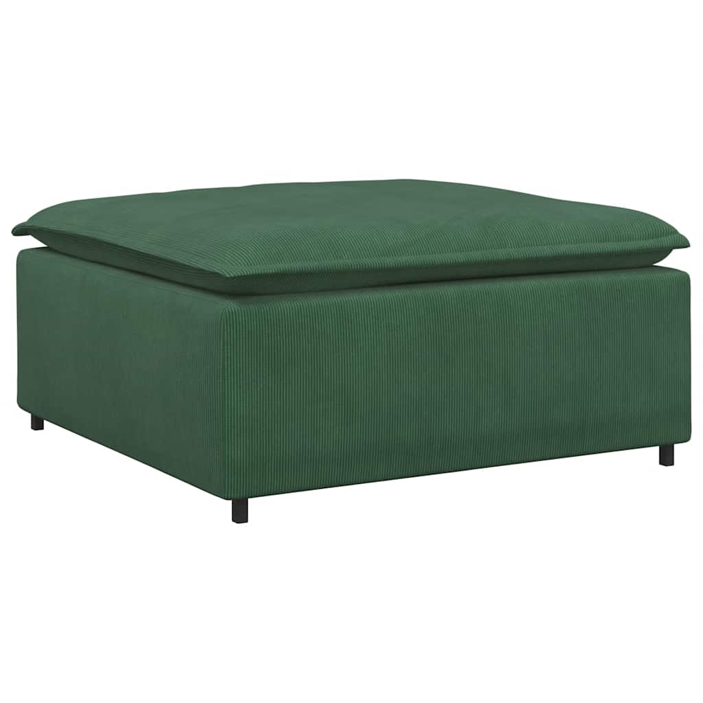 Modulo Poggiapiedi Divano Modulare Verde Scuro 100x100x48 cm 4104502