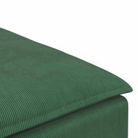 vidaXL Modulo Poggiapiedi Divano Modulare Verde Scuro 100x100x48 cm