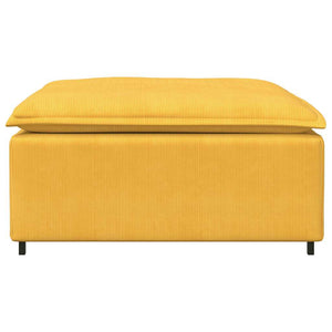 Modulo Poggiapiedi Divano Modulare Giallo Chiaro 100x100x48 cm 4104503