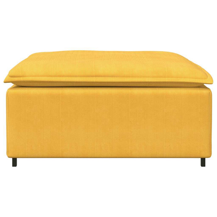 Modulo Poggiapiedi Divano Modulare Giallo Chiaro 100x100x48 cm 4104503