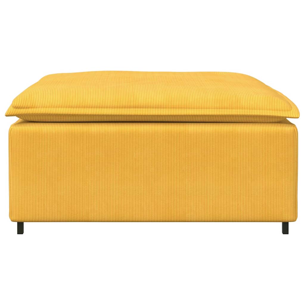 vidaXL Modulo Poggiapiedi Divano Modulare Giallo Chiaro 100x100x48 cm