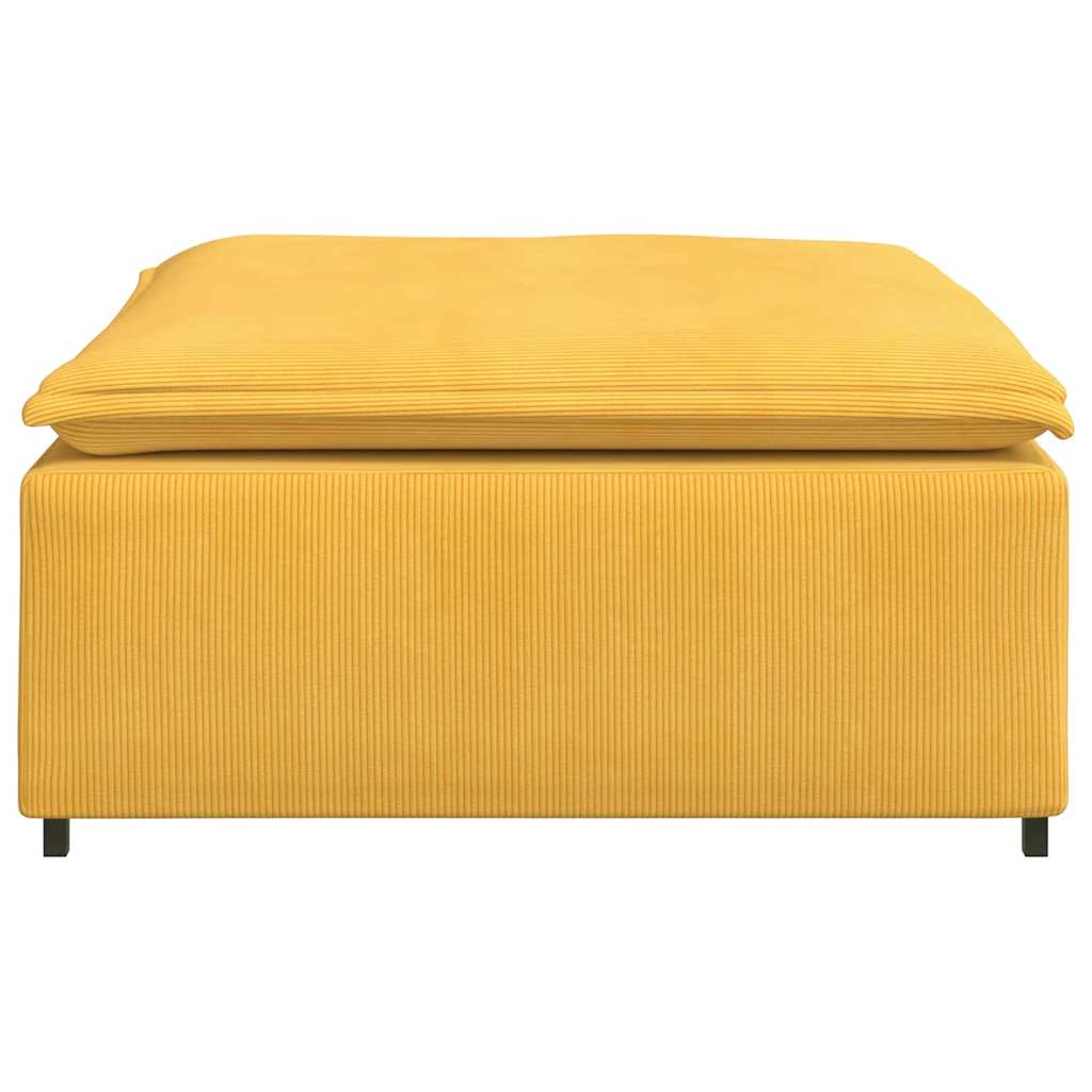 Modulo Poggiapiedi Divano Modulare Giallo Chiaro 100x100x48 cm 4104503