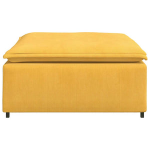 Modulo Poggiapiedi Divano Modulare Giallo Chiaro 100x100x48 cm 4104503