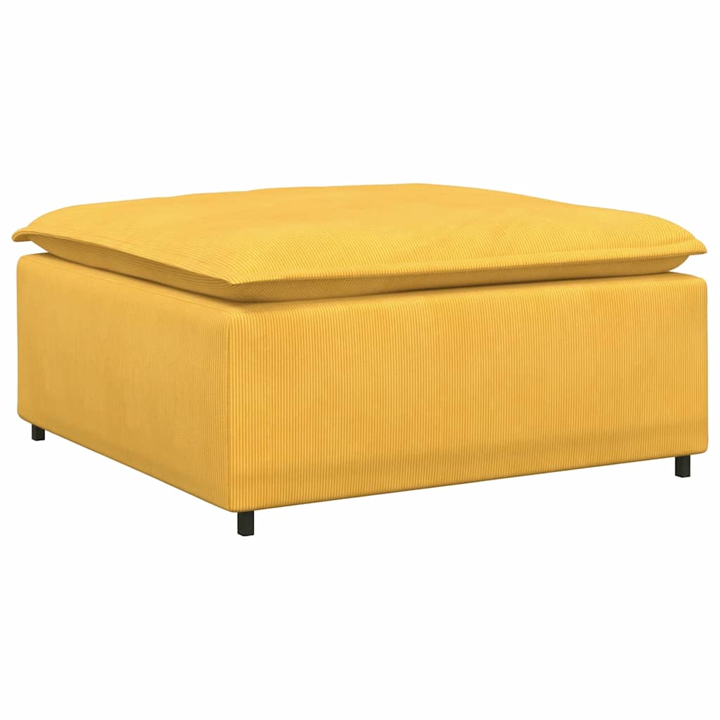 vidaXL Modulo Poggiapiedi Divano Modulare Giallo Chiaro 100x100x48 cm