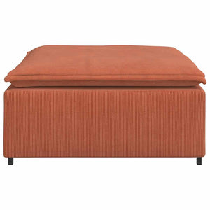 Modulo Poggiapiedi Divano Modulare Rosso Arancione 100x100x48cm 4104504