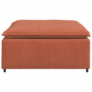 Modulo Poggiapiedi Divano Modulare Rosso Arancione 100x100x48cm