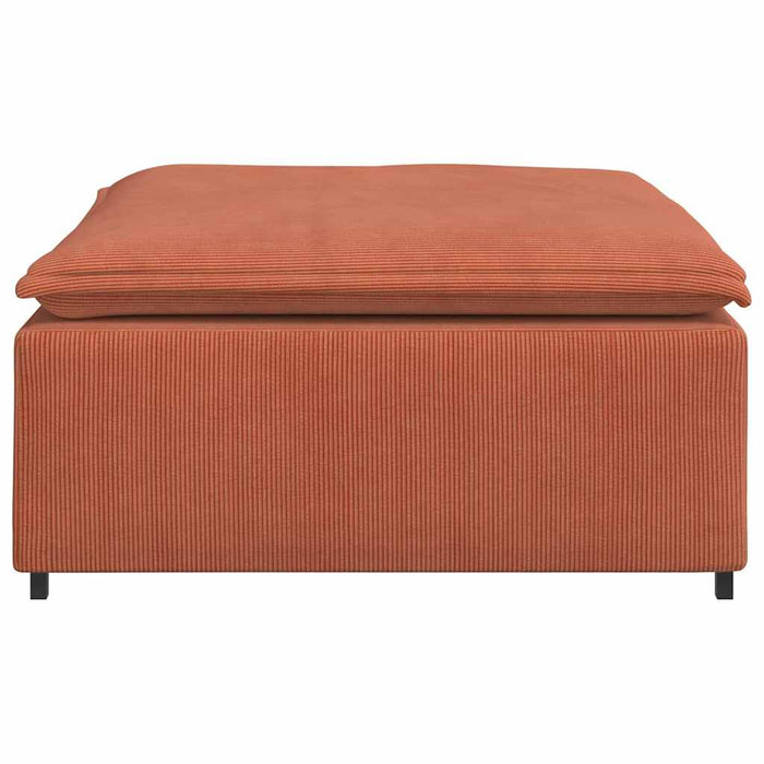 Modulo Poggiapiedi Divano Modulare Rosso Arancione 100x100x48cm