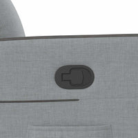vidaXL Poltrona Reclinabile in Tessuto Grigio Chiaro