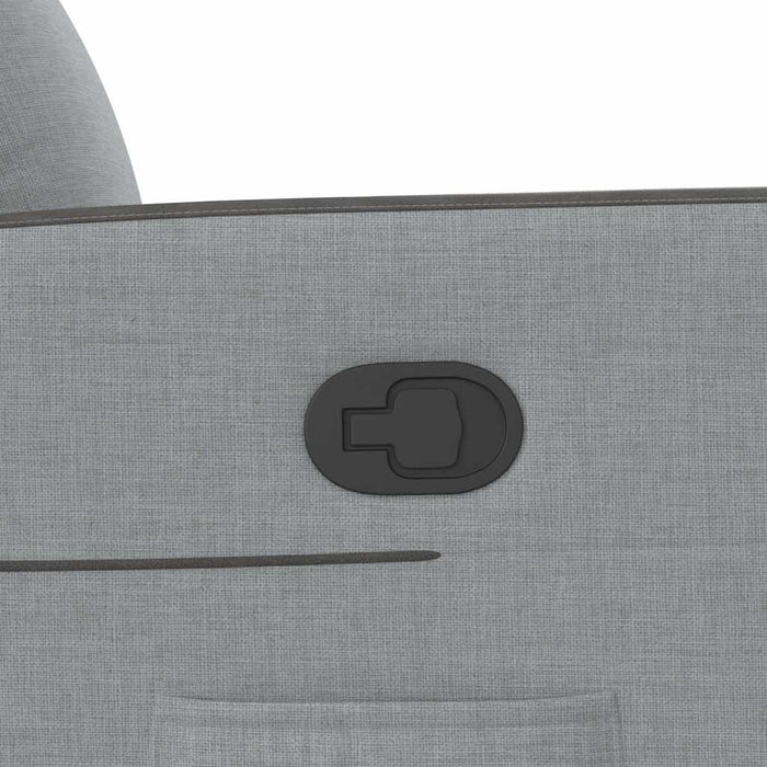 vidaXL Poltrona Reclinabile in Tessuto Grigio Chiaro