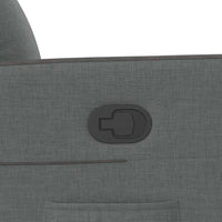 vidaXL Poltrona Reclinabile in Tessuto Grigio Scuro