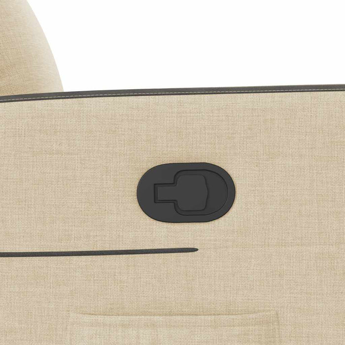 vidaXL Poltrona Reclinabile in Tessuto Crema