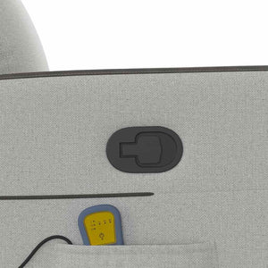 Poltrona Massaggiante Reclinabile Grigio Nuvola in Tessuto 4104831