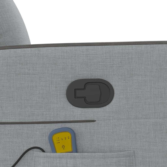 Poltrona Massaggiante Reclinabile Grigio Chiaro in Tessuto 4104832