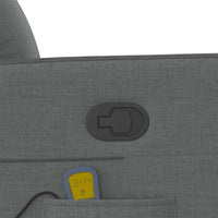 Poltrona reclinabile massaggiante in tessuto grigio scuro 4104833