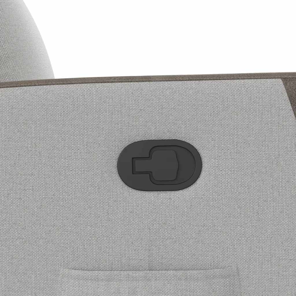 vidaXL Poltrona Reclinabile in Tessuto Grigio Nuvola