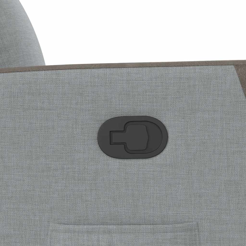 vidaXL Poltrona Reclinabile in Tessuto Grigio Chiaro