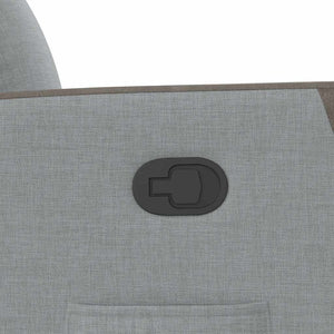 vidaXL Poltrona Reclinabile in Tessuto Grigio Chiaro