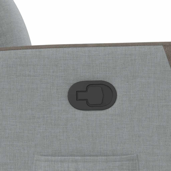 vidaXL Poltrona Reclinabile in Tessuto Grigio Chiaro