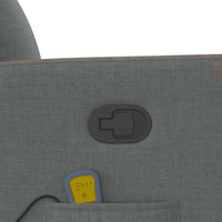 vidaXL Poltrona Massaggiante Reclinabile Grigio Scuro in Tessuto