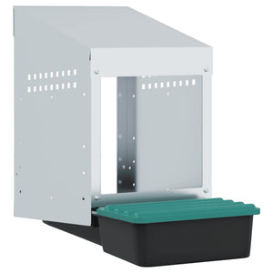 Nido per Polli 1 Scomparto A Parete in Acciaio Zincato 4104890