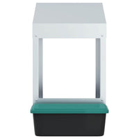 vidaXL Nido per Galline 1 Scomparto da Parete in Acciaio Zincato