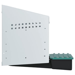 vidaXL Nido per Galline 1 Scomparto da Parete in Acciaio Zincato