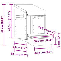 Nido per Polli 1 Scomparto A Parete in Acciaio Zincato 4104890