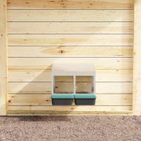 Nido per Polli 2 Scomparti A Parete in Acciaio Zincato 4104891