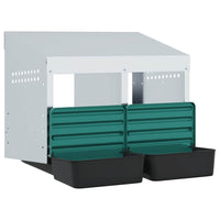 Nido per Polli 2 Scomparti A Parete in Acciaio Zincato 4104891