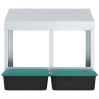 Nido per Polli 2 Scomparti A Parete in Acciaio Zincato 4104891