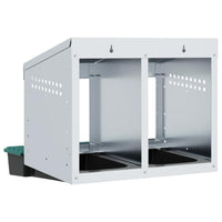 Nido per Polli 2 Scomparti A Parete in Acciaio Zincato 4104891