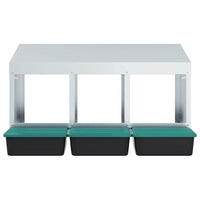 vidaXL Nido per Galline a 3 Scomparti da Parete in Acciaio Zincato