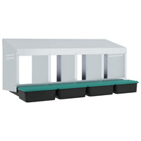 Nido per Polli 4 Scomparti A Parete in Acciaio Zincato 4104893