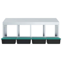 vidaXL Nido per Galline a 4 Scomparti da Parete in Acciaio Zincato