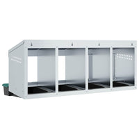 Nido per Polli 4 Scomparti A Parete in Acciaio Zincato 4104893