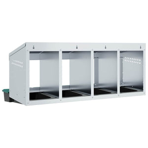 vidaXL Nido per Galline a 4 Scomparti da Parete in Acciaio Zincato