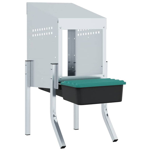 Nido per Galline 1 Scomparto con Gambe in Acciaio Zincato