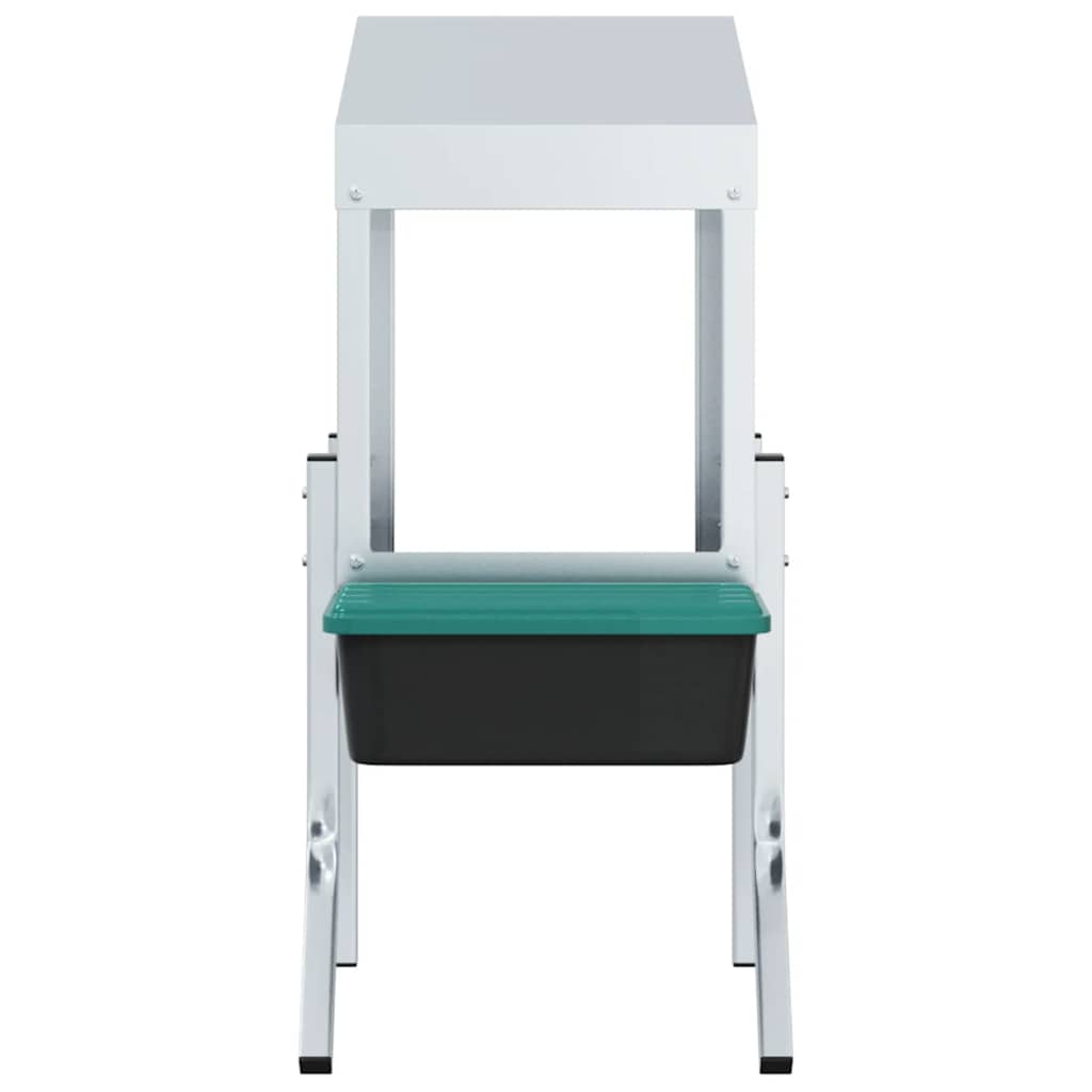 Nido per Polli 1 Scomparto con Gambe in Acciaio Zincato 4104894