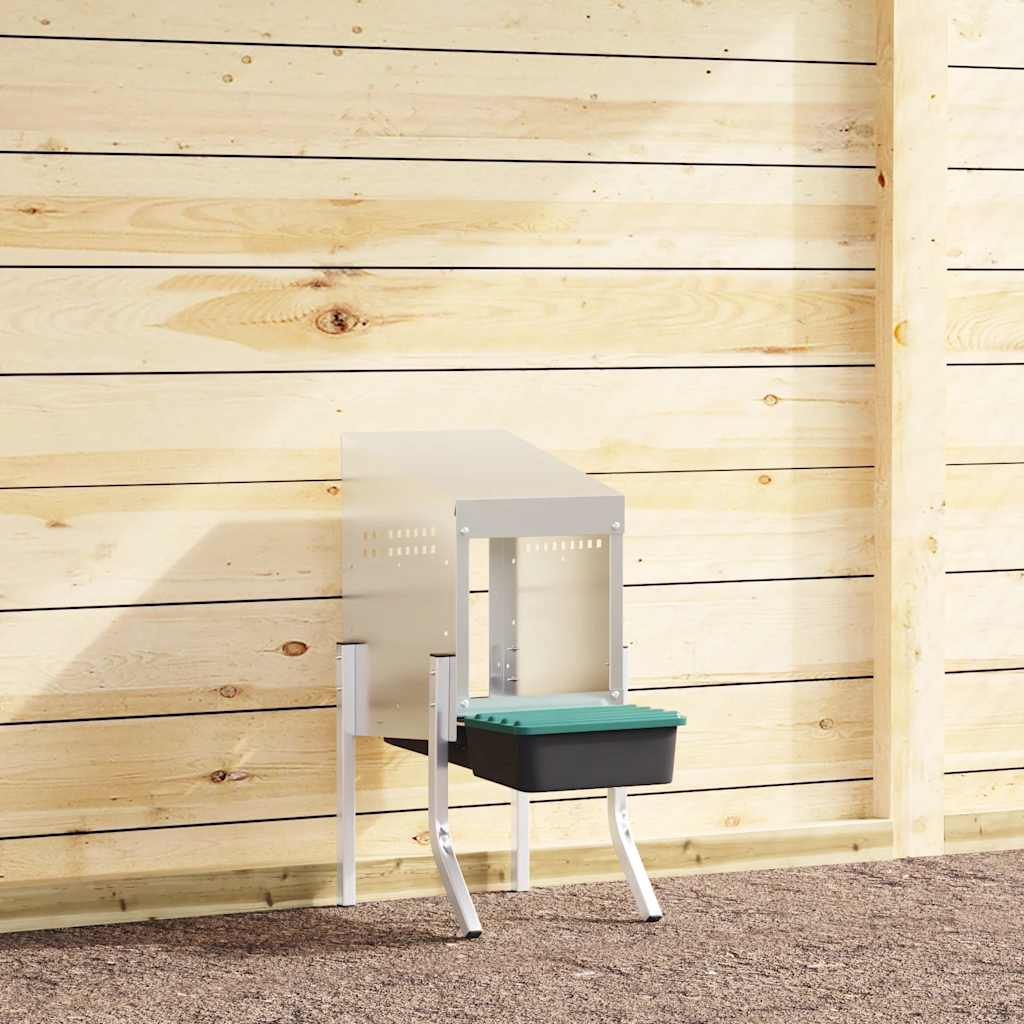 Nido per Galline 1 Scomparto con Gambe in Acciaio Zincato