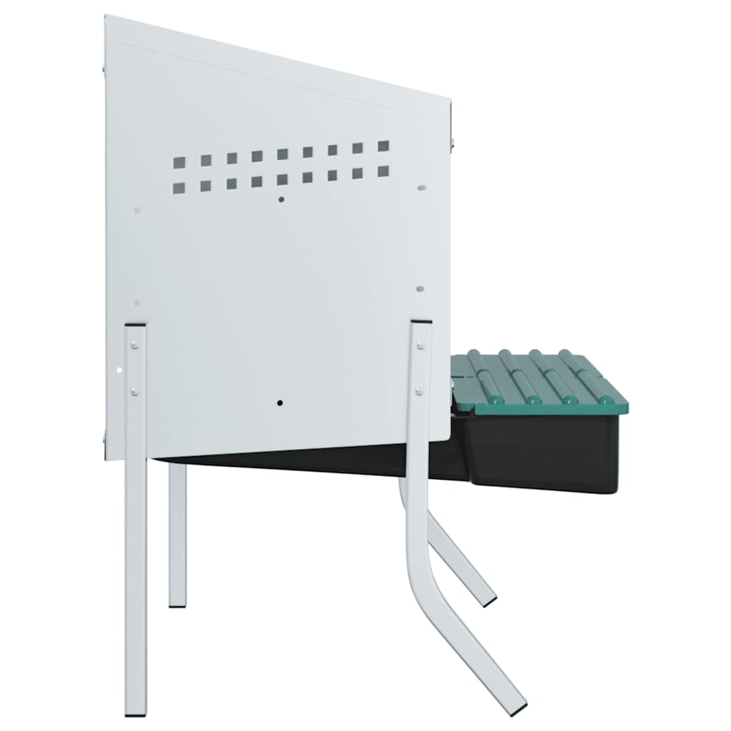 Nido per Galline 2 Scomparti con Gambe in Acciaio Zincato