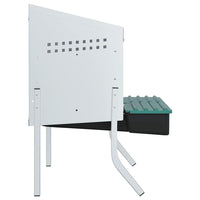 Nido per Galline 2 Scomparti con Gambe in Acciaio Zincato