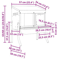 Nido per Polli 2 Scomparti con Gambe in Acciaio Zincato 4104895