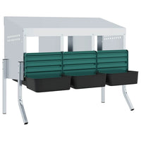 Nido per Galline a 3 Scomparti con Gambe in Acciaio Zincato