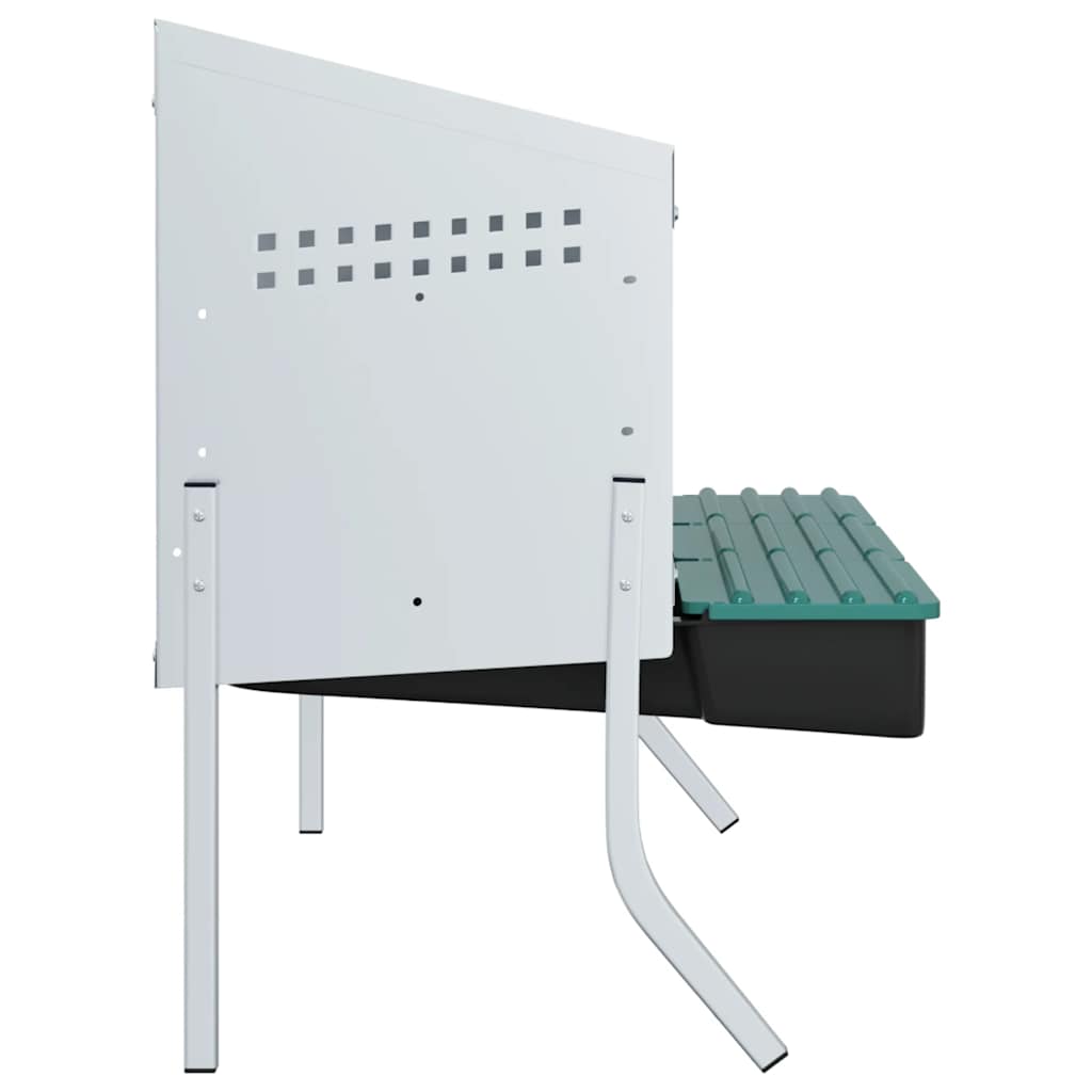 Nido per Polli 3 Scomparti con Gambe in Acciaio Zincato 4104896