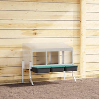 Nido per Galline a 3 Scomparti con Gambe in Acciaio Zincato