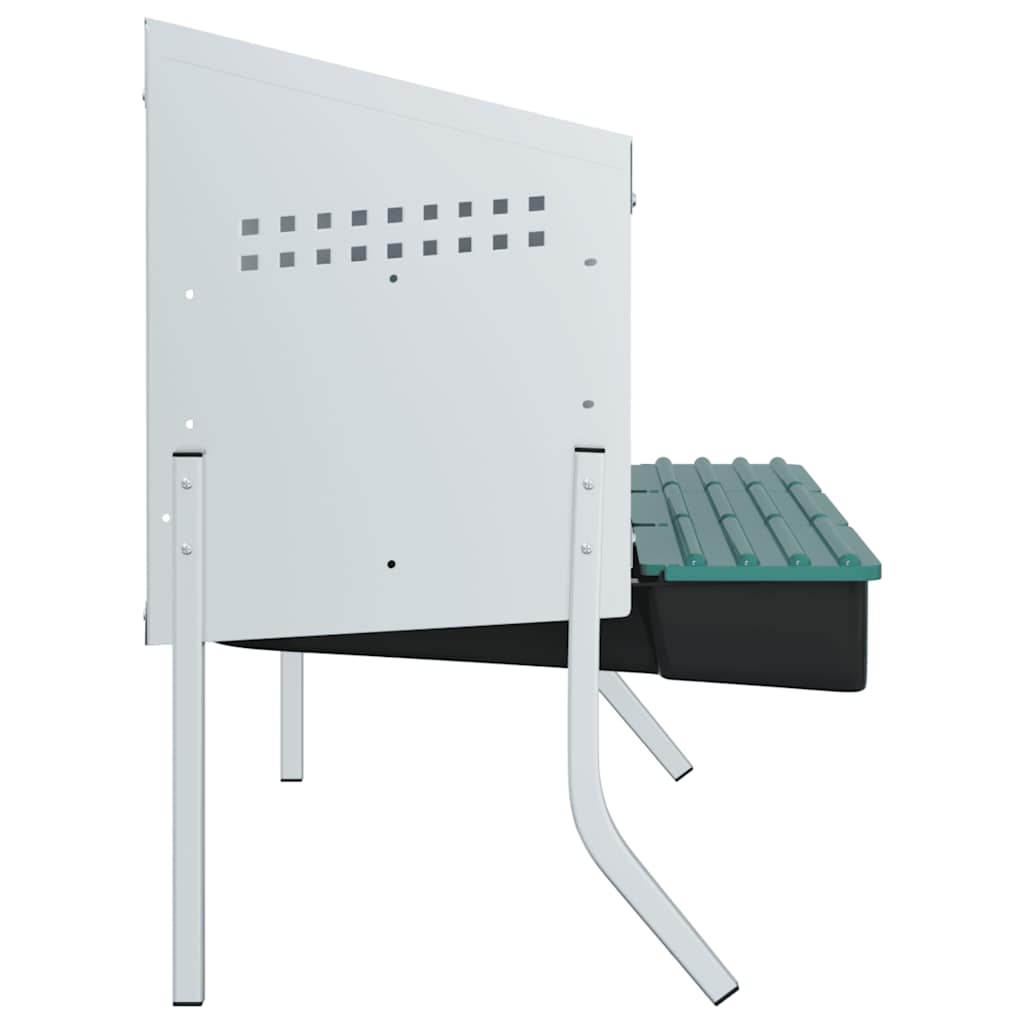 Nido per Polli 4 Scomparti con Gambe in Acciaio Zincato 4104897