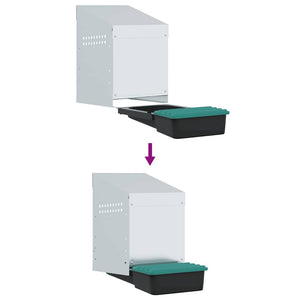 Nido per Polli 1 Scomparto A Parete in Acciaio Zincato 4104898