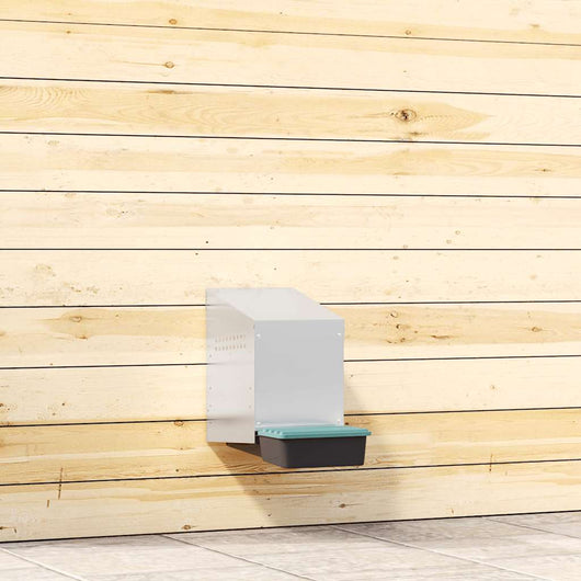 vidaXL Nido per Galline 1 Scomparto da Parete in Acciaio Zincato