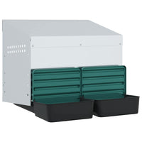 Nido per Polli 2 Scomparti A Parete in Acciaio Zincato 4104899